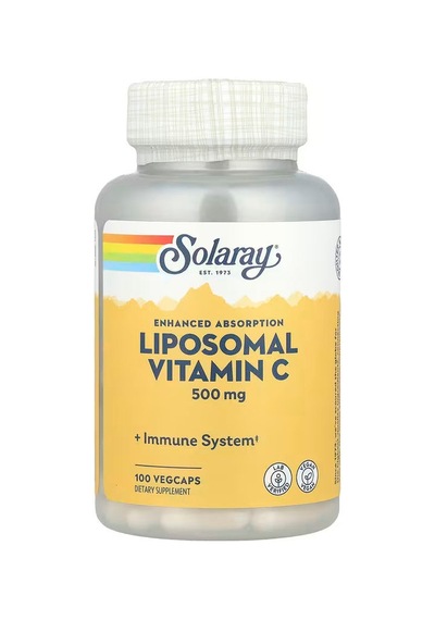 Solaray Enhanced Absorption Liposomal Vitamin C Phosphatidylcholine Sunflowers 100 Vegcaps