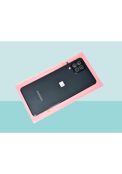 Samsung Galaxy A22 4g Uyumlu Arka Kapak Batarya Kapağı - Siyah - Full Lensli Çok Renkli