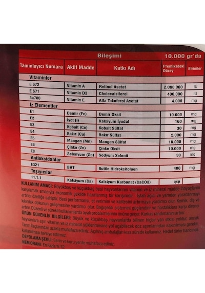 Revitamin Eco Feed Büyük Ve Küçükbaş Vitamin Mineral Premiksi 20 KG Kova