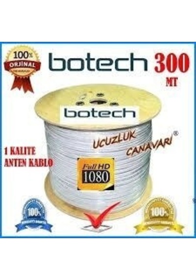 Botech Koaksiyel Uydu Anten Kablo Rg 6/u4l 300mt