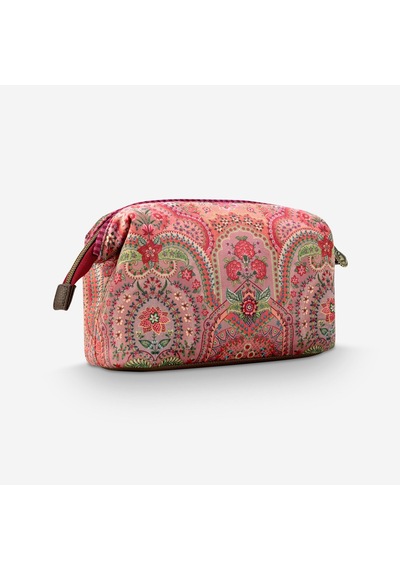 Kırmızı Kadife Makyaj Çantası 22.5x9,5x15 Cm