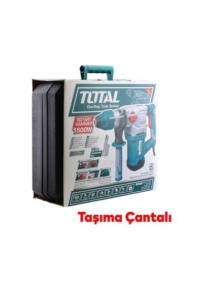 Total TH115326 Kırıcı Delici Darbeli Matkap 1500 W Kömürlü Ahşap Metal Beton Elektropnömatik Delme Kırma Makine