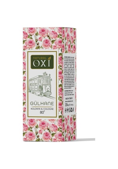 Oxi Natural Premium 80 Kolonya 220ml Cam Şişe Kutulu - Gülhane