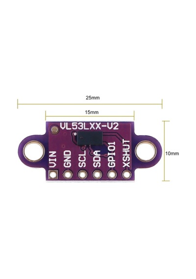 Vl53l0xv2 Lazer Mesafe Sensör Modülü 30mm 2metre Iıc I2c