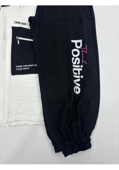 Büyük Beden Kapüşonlu Fermuarlı Lastikli Kol Beli Lastikli Jogger Kadın Alt Üst Takım Siyah Büyük Beden Kapüşonlu Fermuarlı Lastikli Kol Beli Lastikli Jogger Kadın Alt Üst Takım Siyah