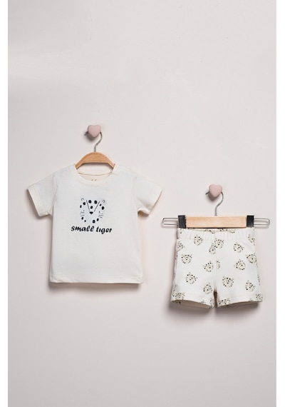 Baby Fou 2'li Bebek Şortlu Takım Ekru
