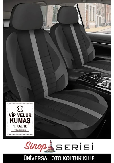 Renault Megane 2000 2020 Sinop Serisi Velur Kumaş Siyah Oto Kılıfı Tam Set Tam