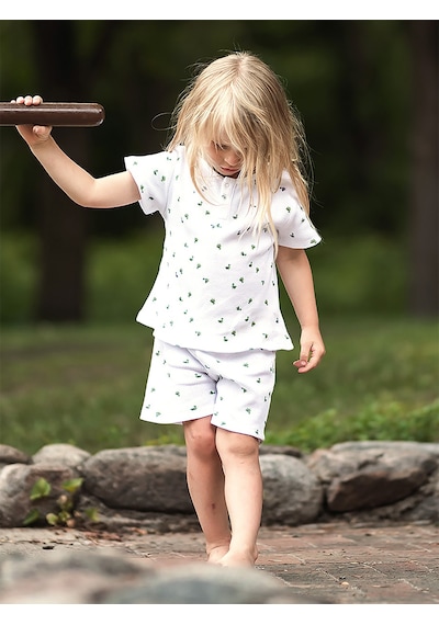 Denokids Organik Beyaz Minik Ördek Erkek Çocuk Pijama Takım