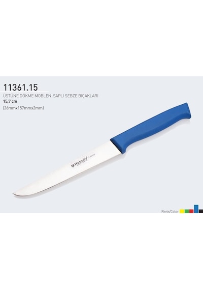 Sebze Bıçağı 15.7 Cm Hulusi - Drita Bıçak Üstüne Dökme Moblen Saplı 26mm X 157mm X 2mm 11361.15 Kırmızı Renk Diğer