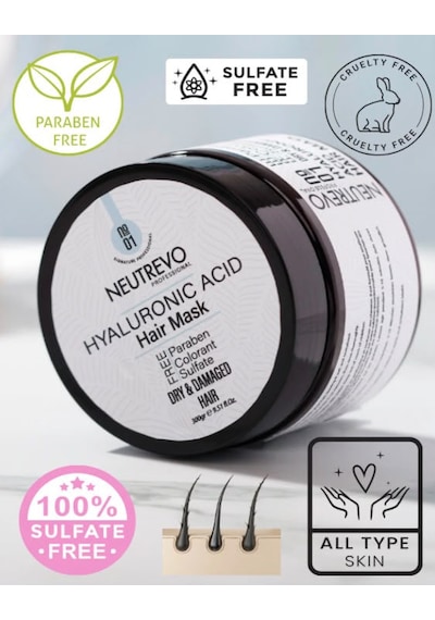 Neutrevo Professional No:1 Hyaluronic Acid Serisi Nem Ve Dolgunluk Veren Saç Bakım Maskesi 300 Ml