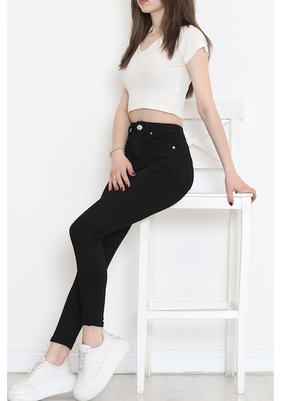 Mokashopin - Dar Paça Kot Pantolon Siyah1 - 10801.1431. 001
