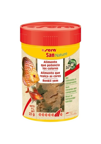 Sera San Nature Renklendirici Doğal Balık Yemi 100 Ml (22 gr)