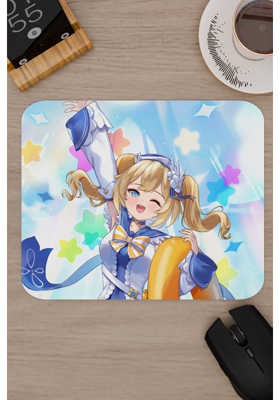 Barbara Genshin Impact Anime Gacha V4 - 22x18 Gaming Mouse Pad Fare Altlığı