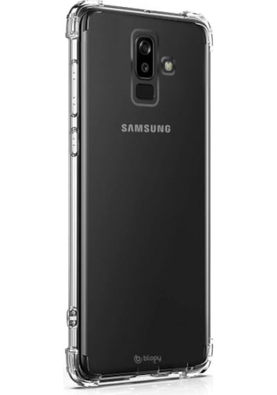 Blogy Galaxy J8 İle Uyumlu Crystal Fit Kılıf Crystal Clear