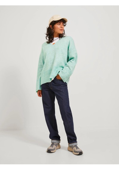 Jack&jones Jjxx Oversize V Yaka Kadın Kazak - Minimalist & Rahat Mavi