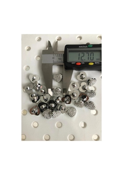 Özel Taşlı Nikel Kalp Düğme 12.70 Mm 20 Boy 10 Adet - 691590656