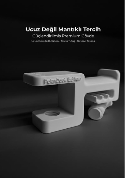 Masa Altı Kulaklık Askısı Beyaz