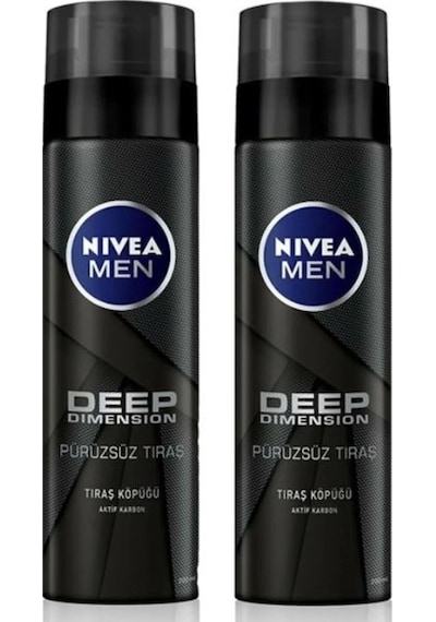 Nivea Men Deep Dimension Pürüzsüz Tıraş Köpüğü 2 x 200 ML