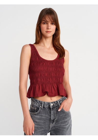 Dilvin 21083 Gipeli Kolsuz Top-açık Bordo Açık Bordo