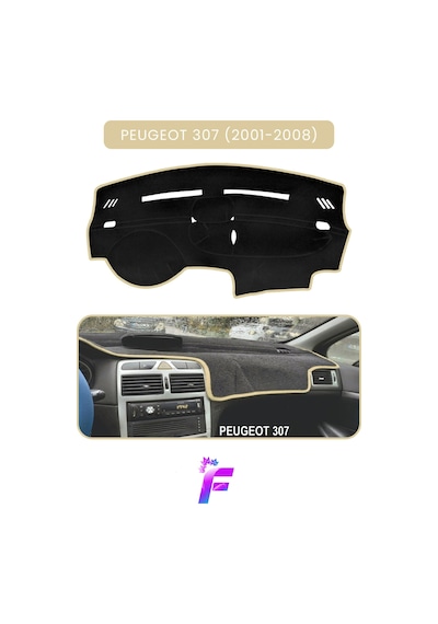 Peugeot 307 2001-2008 Araca Özel Torpido Örtüsü Ön Göğüs Kılıfı Tam Koruma Oto Aksesuar T91 Torpido Halısı