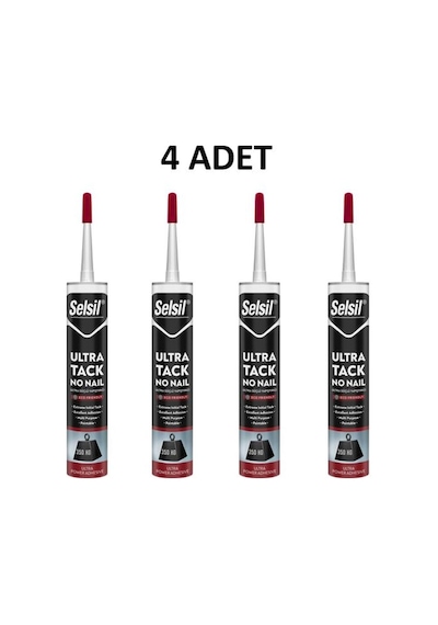 Selsil Ultra Tack Beyaz Silikon 290 Ml 4 Adet 290 ML