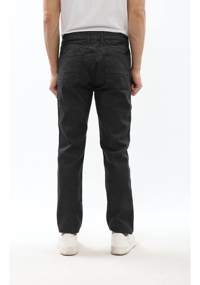 Erkek Regular Fit Koyu Gri Jean Pantolon Gri