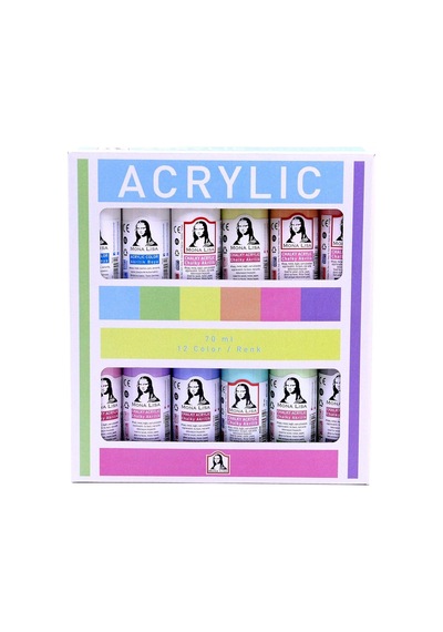 Südor Kırtasiye 1955 Mona Lisa Chalky Akrilik Boya Seti 12 Renk X 70 Ml
