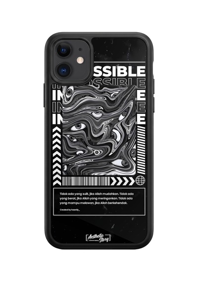 İphone 11 Uyumlu İmkansız Desenli Kamera Korumalı Darbelere Dayanıklı Kılıf 1157-imkansız-iphone11