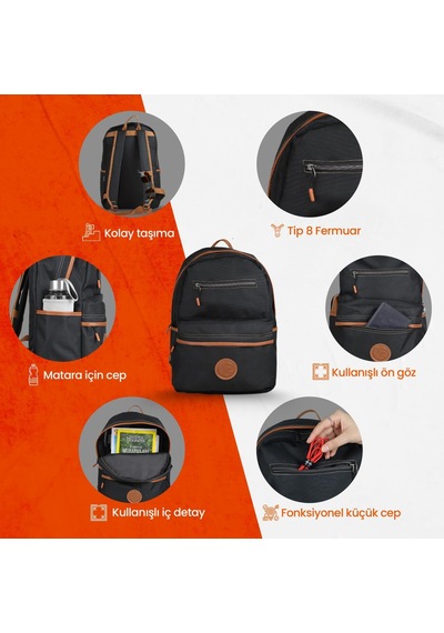 NPO nJoy 16" Unisex Notebook & Günlük Sırt Çantası