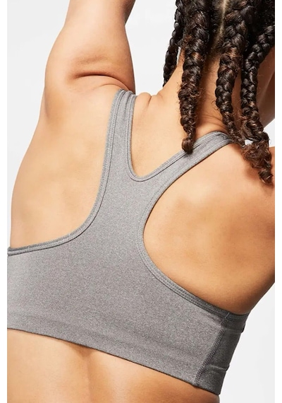 Nike Training Futura Swoosh Medium Support Sports Bra Kadın Spor Büstiyer Bra Gri Gri