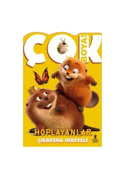 Hoplayanlar Temalı Çıkartmalı Boyama Kitabı
