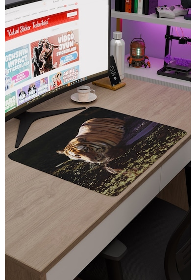 Karadeniz Kaplanı Kaymaz Dikişli Kauçuk Oyuncu Mousepad V5 - 48x40 Xl Gaming Mouse Pad Fare Altlığı