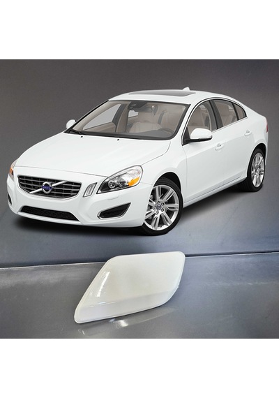 Volvo S60 V60 Sol Far Yıkama Kapağı Beyaz 2011 2012 2013
