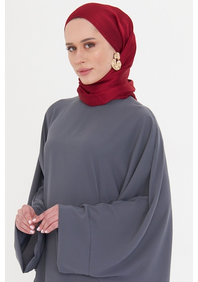 Hürrem Bone Bordo Düz Klasik Şal Turlu Polyester Lüx Janjan 202126 16 Bordo