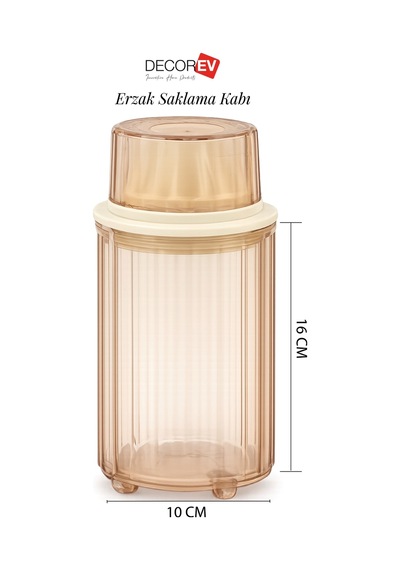 Decorev 3lü Erzak Saklama Kabı Br-6818 1300 Ml Kahverengi