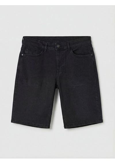 Lcw Jeans Siyah Slim Fit Erkek Jean Şort
