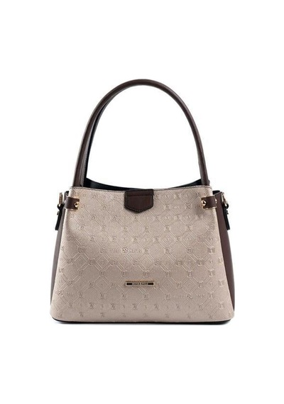 Silver Polo Sp1254 Kadın El Çantası Logolu Nut-kahve