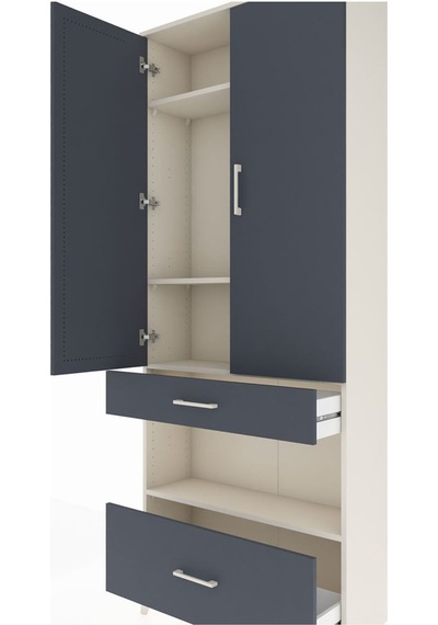 Arges Dolap 4 Raflı 2 Çekmeceli 2 Kapaklı 88x30x221 Aytaşı-antrasit Aytası Arges Dolap 4 Raflı 2 Çekmeceli 2 Kapaklı 88x30x221 Aytaşı-antrasit Aytası