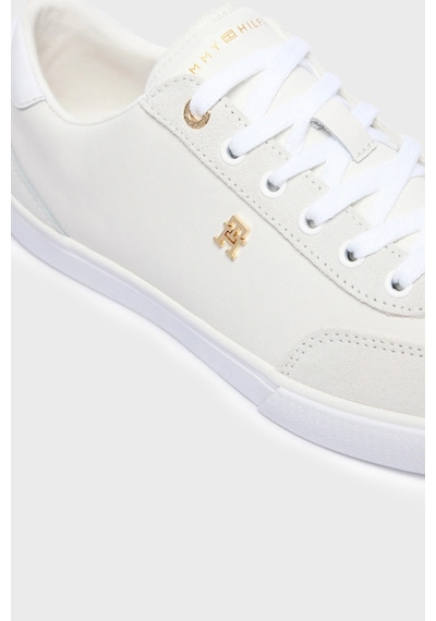 Tommy Hilfiger Logolu Deri Sneaker Ayakkabı Kadın Ayakkabı Fw0fw09391 Ybl Beyaz