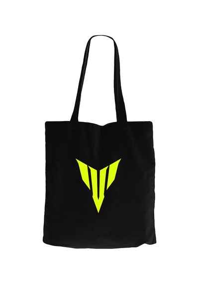 Yamaha Neon Logo Siyah Fermuarlı Bez Çanta Gabardin
