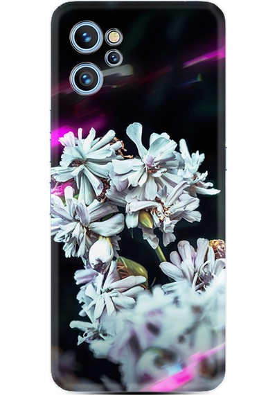Reeder S19 Max Pro Kılıf Resimli Desenli Silikon Platinium Series Beyaz Çiçekler 1888