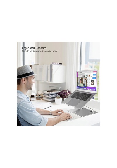 Full Alüminyum Ayarlanabilir Ergonomik Laptop Standı 10-17 İnç