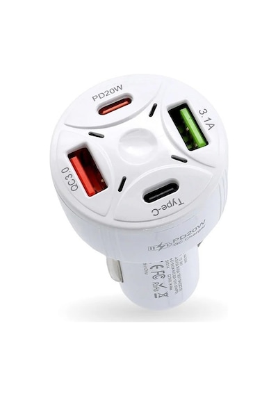 Tonex 53w 2 Pd 2 Usb Girişli Hızlı Şarj Araç Başlığı
