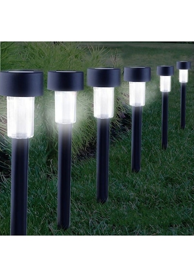Güneş Enerjili Bahçe Lambası Plastik Saplama 10lu Set 1