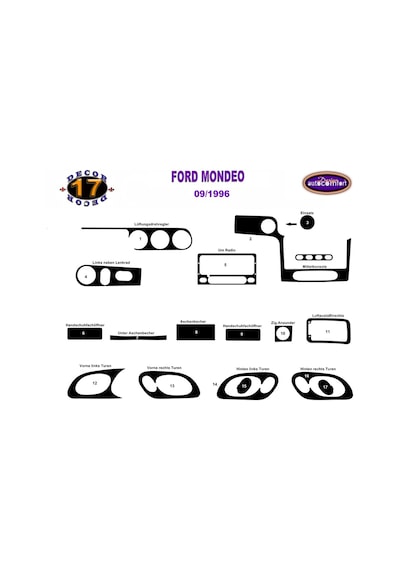 Ford Mondeo Manuel Konsol/Maun Kaplama 2000-2003 14.Prç (521795560)