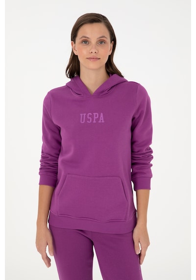 U.S. Polo Assn. Kadın Menekşe Basic Kapüşonlu Sweatshirt 50289536-VR037