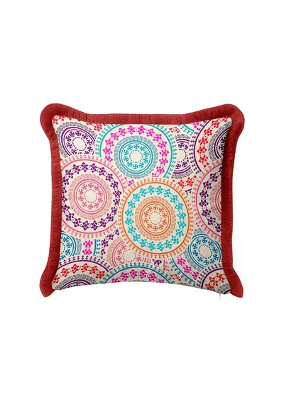 Boho Etnik Mandala Motifli Saçaklı Yastık Kılıfı - Renkli Retro Bordo Püsküllü Kırlent Kılıfı Kadim Sahil Opal Boho Etnik Mandala Motifli Saçaklı Yastık Kılıfı - Renkli Retro Bordo Püsküllü Kırlent Kılıfı Kadim Sahil Opal