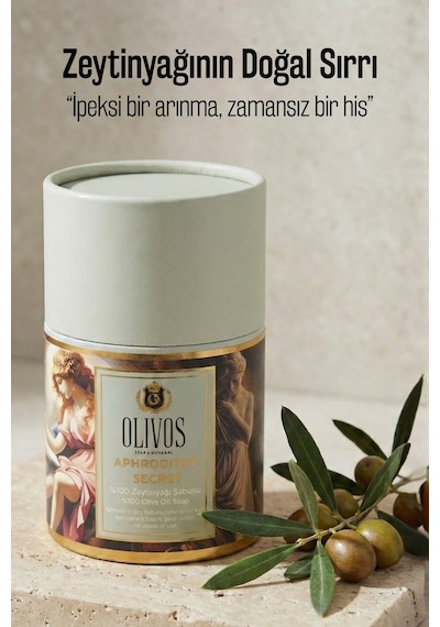 Olivos Aphrodite S Secret El Yapımı %100 Zeytinyağlı Katı Sabun Premium Tasarım Kutu 2 100 G Çiçek
