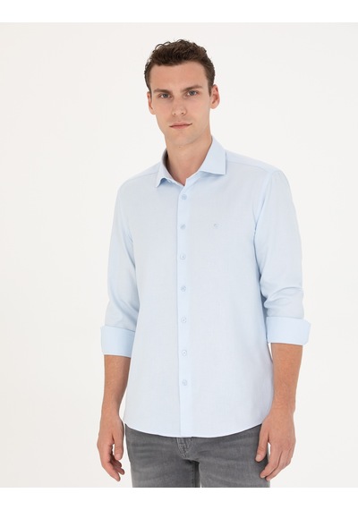 Pierre Cardin Erkek Açık Mavi Gömlek Desenli 50275684-vr003 Açık Mavi