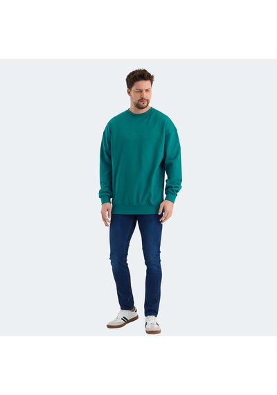Slazenger VADIK Oversize Erkek  Petrol Sweatshirt